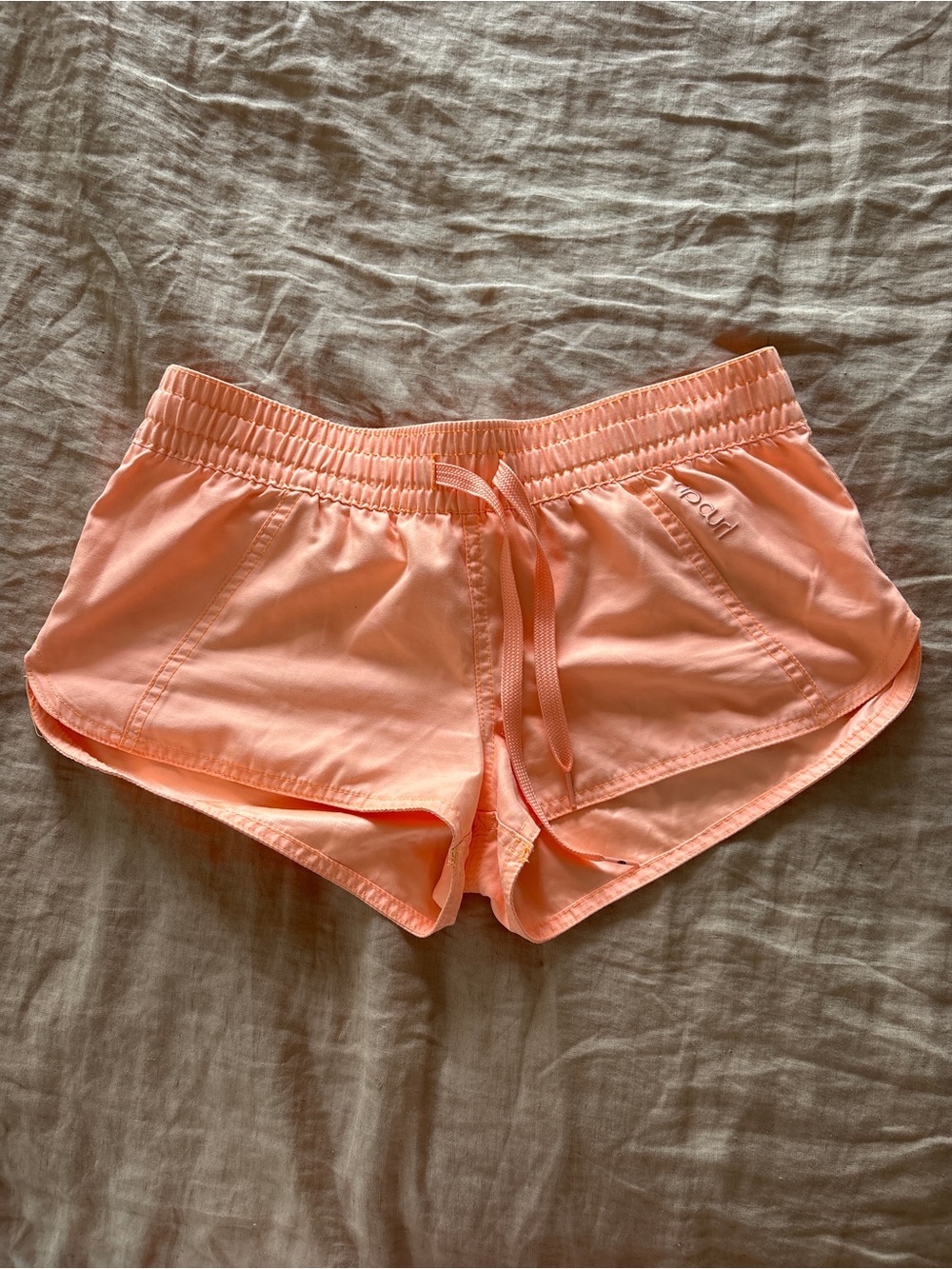 Rip Curl Peach Athletic Drawstring Shorts